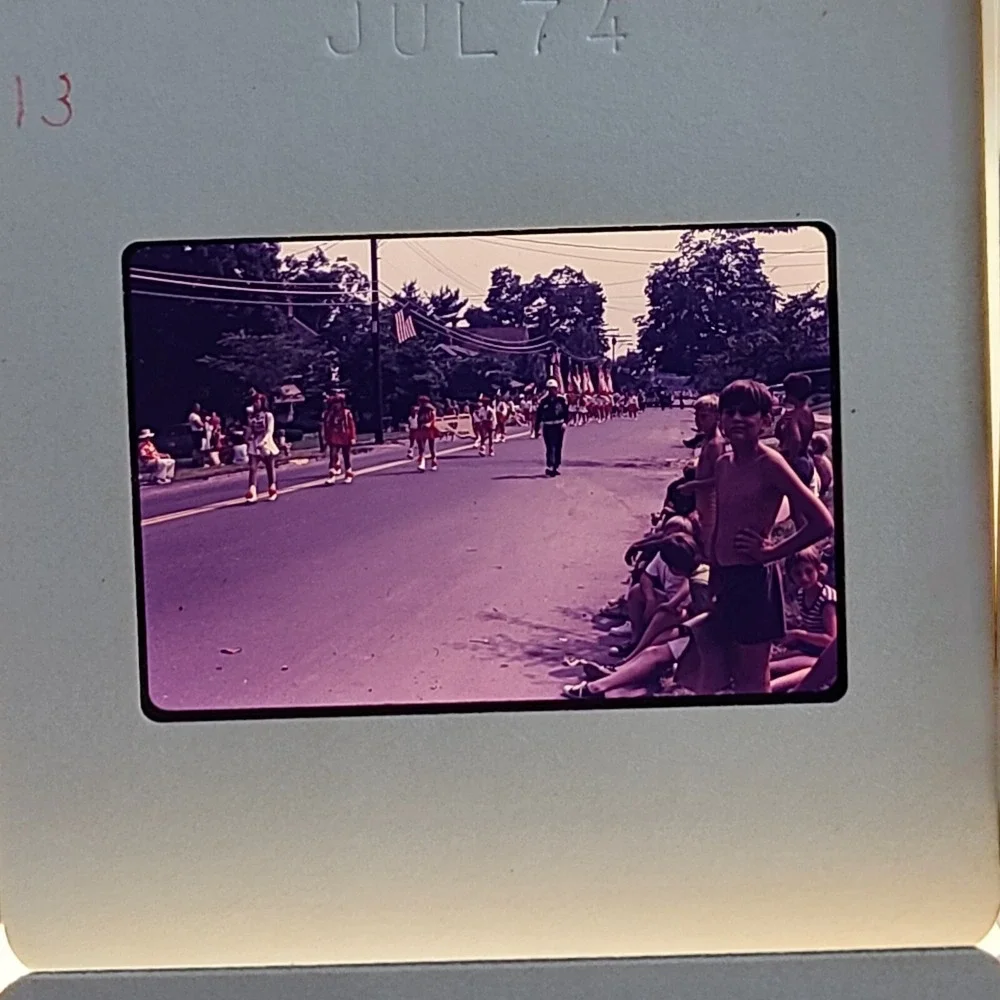 Lot of 35 Slides Parade Photos‎ Americana Cars People 1970-1974